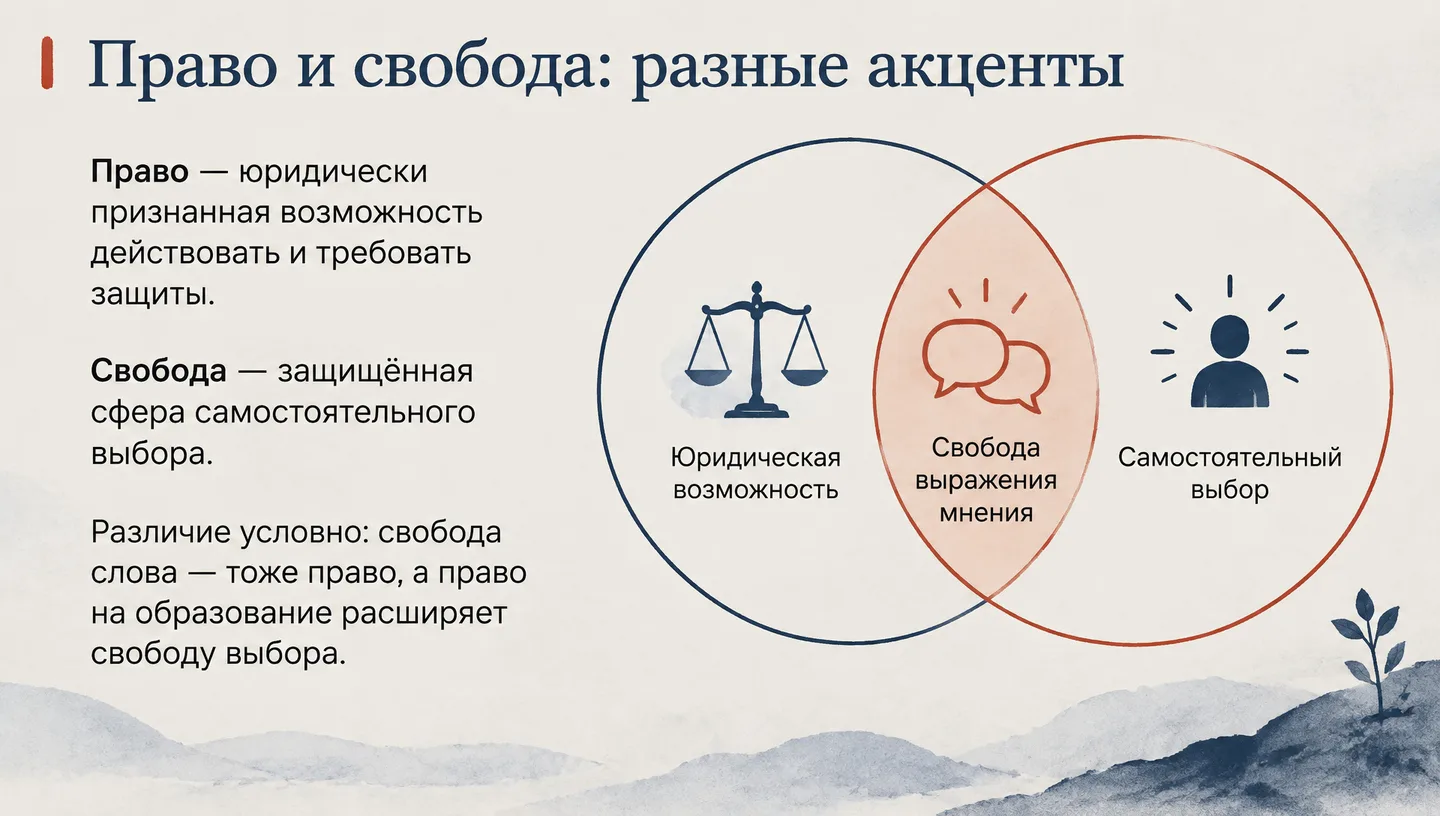 Право и свобода: разные акценты