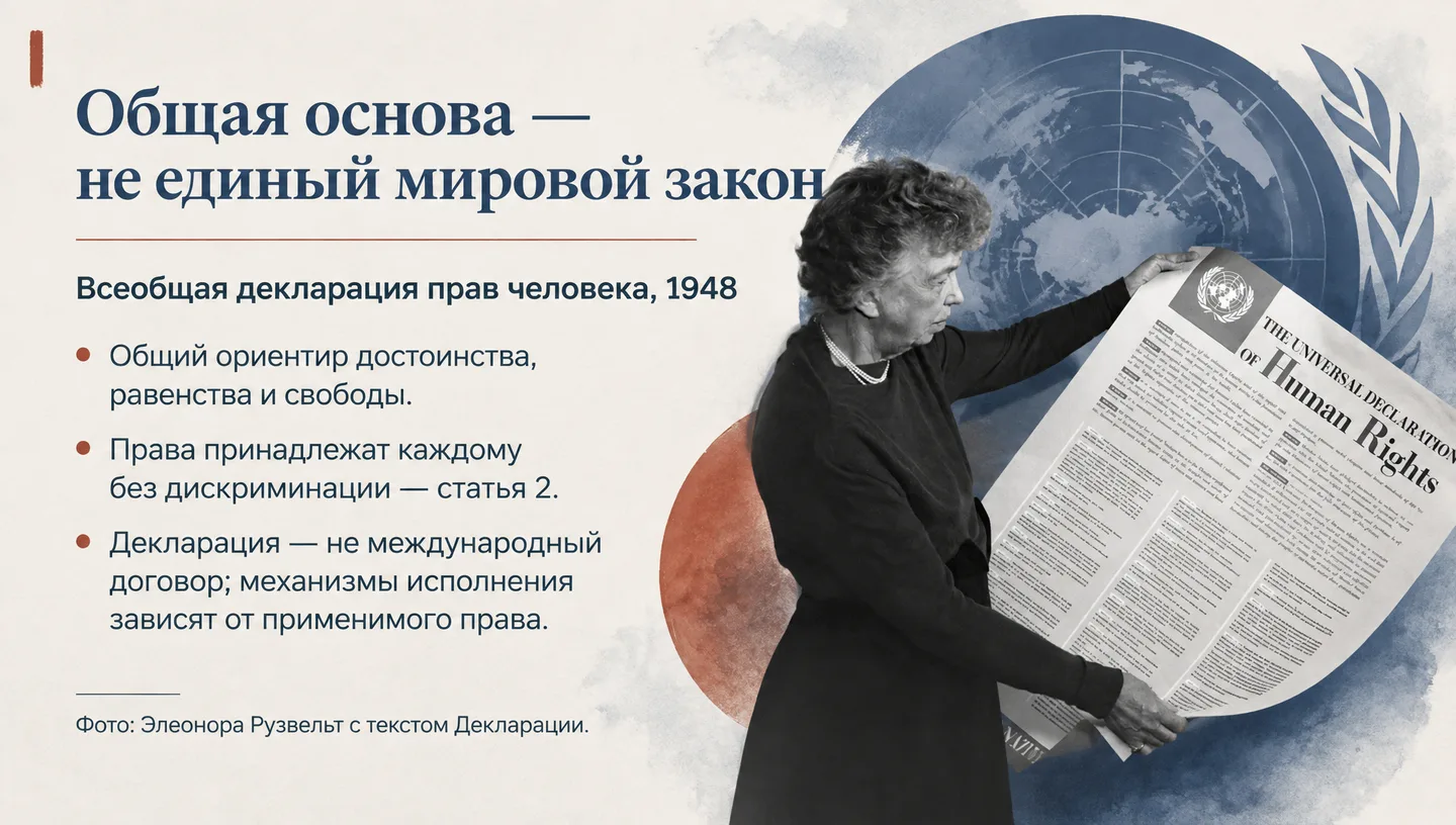 Общая основа — не единый мировой закон