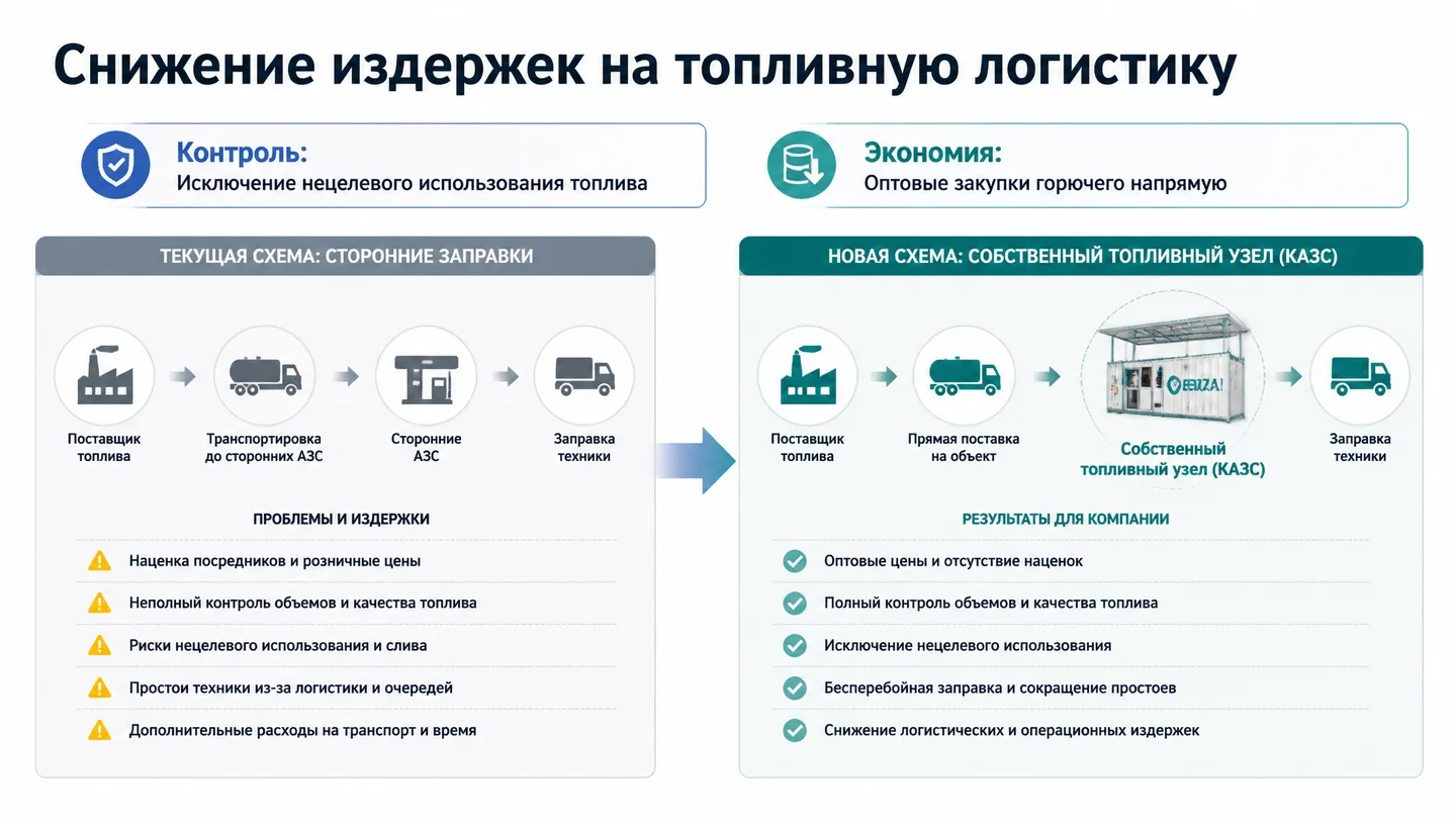 Снижение издержек на топливную логистику