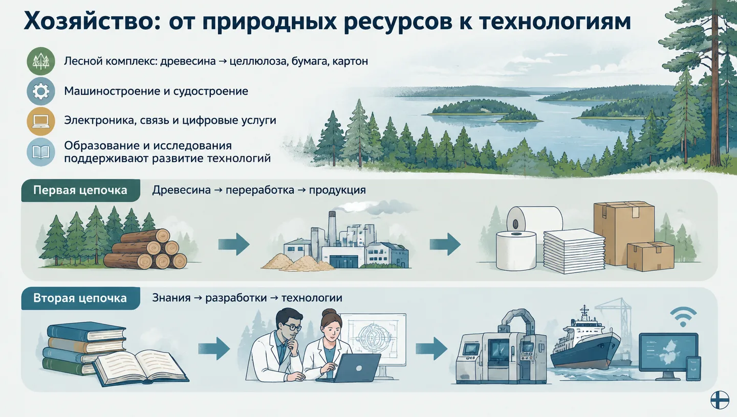 Хозяйство: от природных ресурсов к технологиям