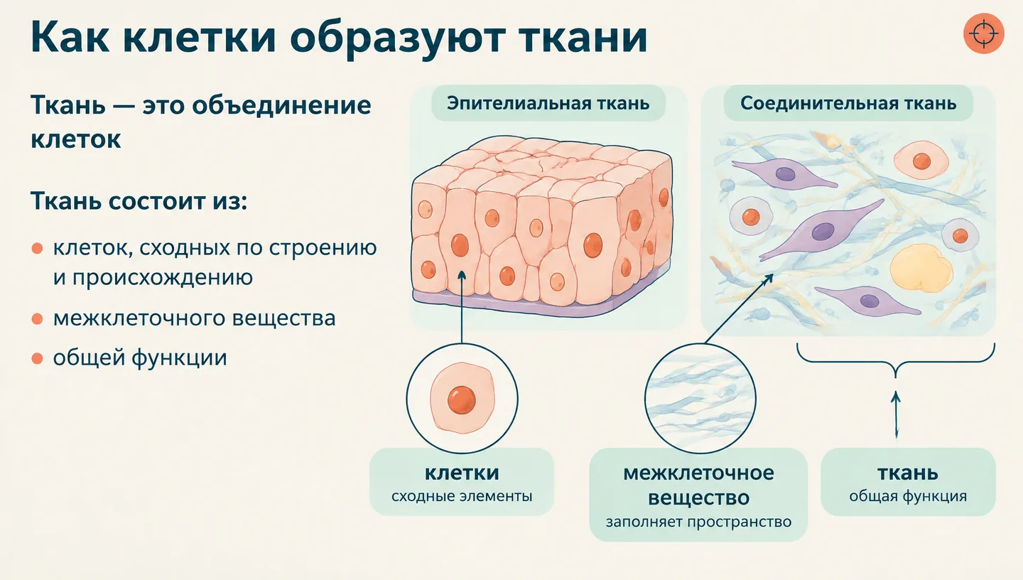 Как клетки образуют ткани