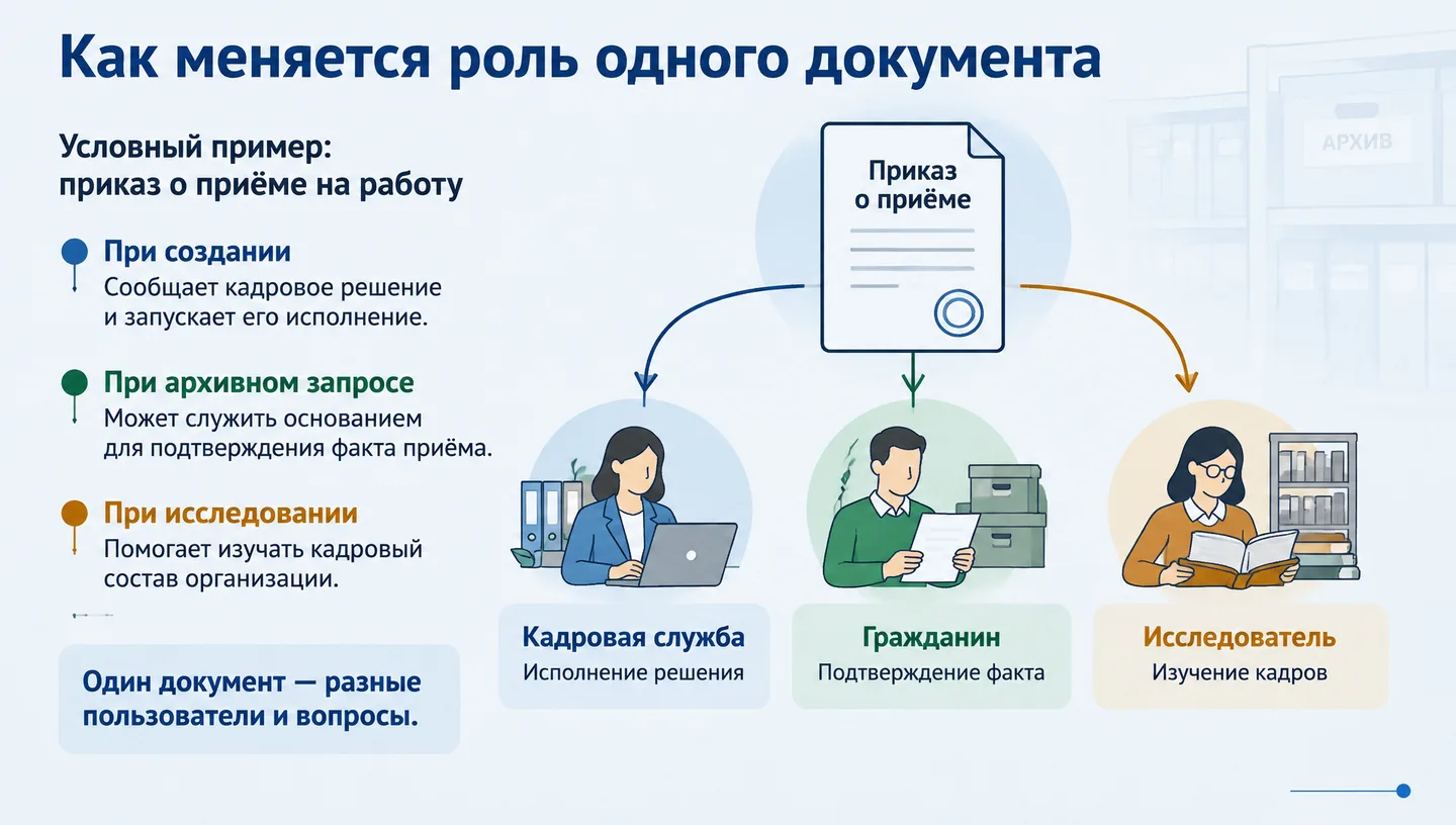 Как меняется роль одного документа