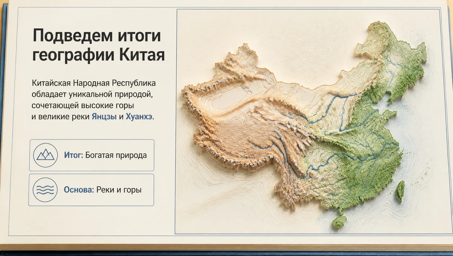 Подведем итоги географии Китая