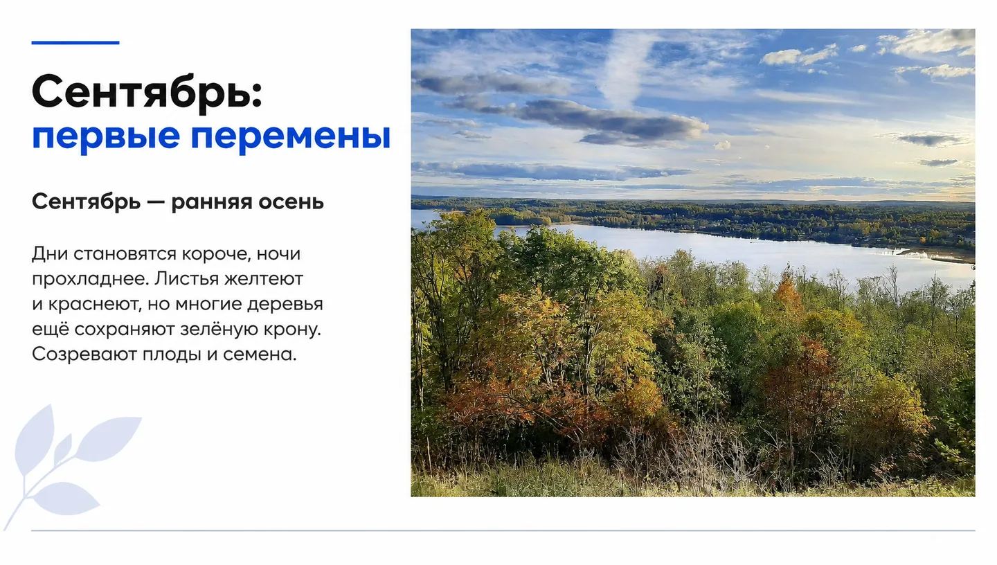 Сентябрь: первые перемены