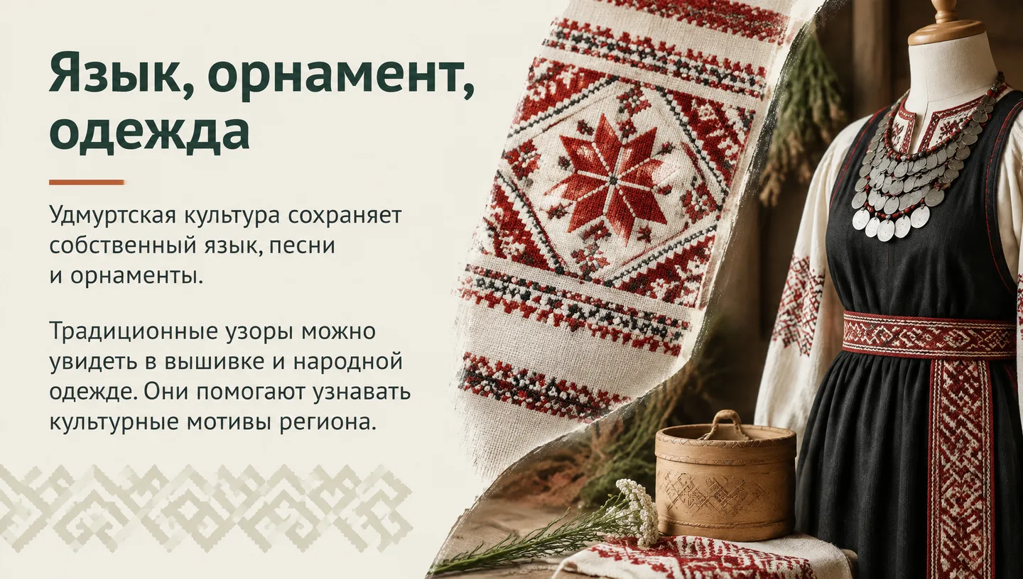 Язык, орнамент, одежда