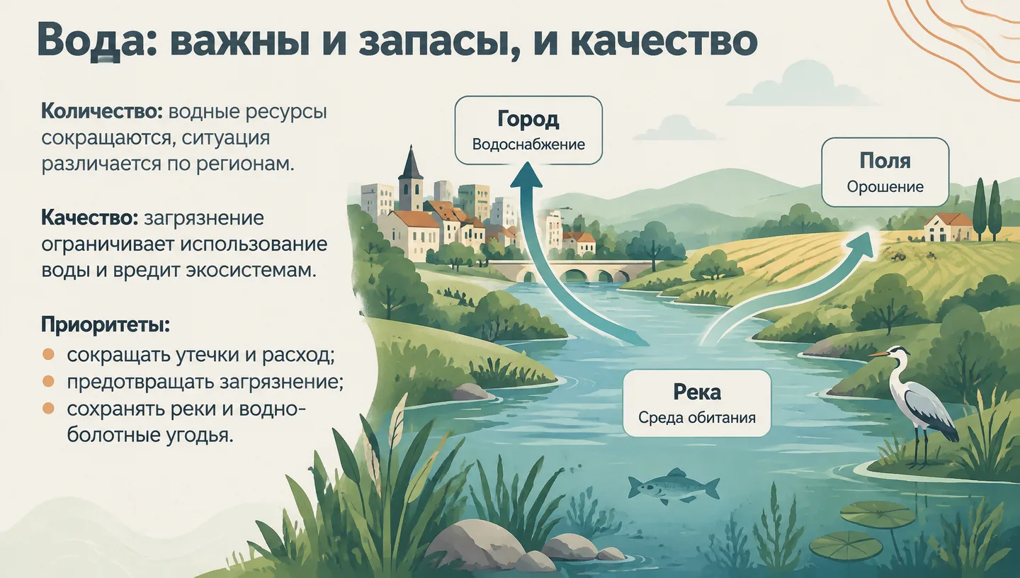 Вода: важны и запасы, и качество