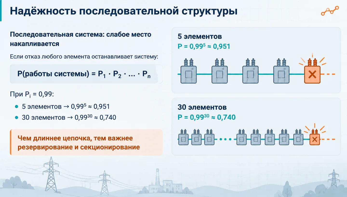 Надёжность последовательной структуры
