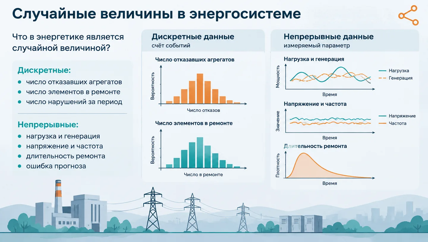 Случайные величины в энергосистеме