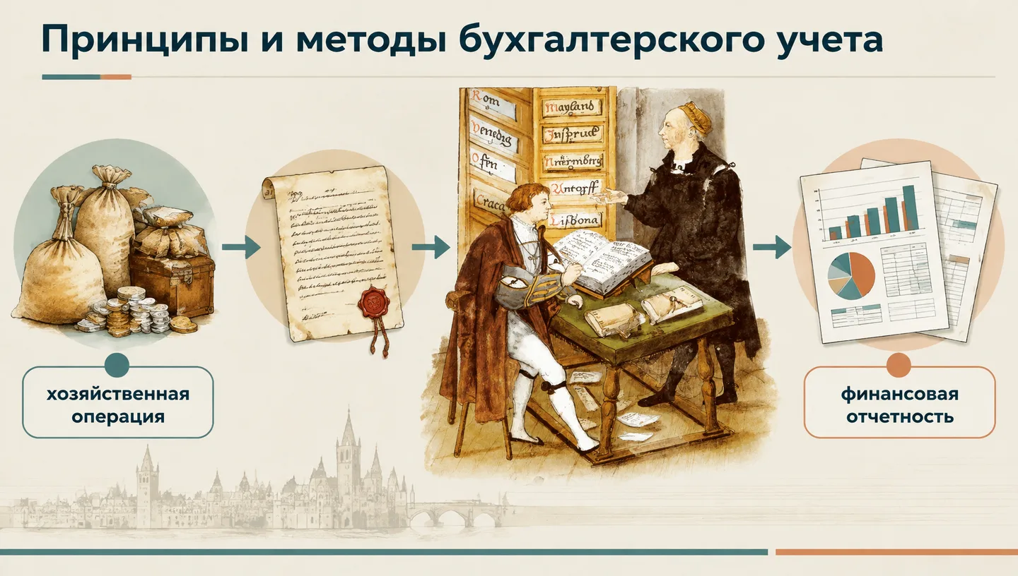 Первый слайд: Принципы и методы бухгалтерского учета