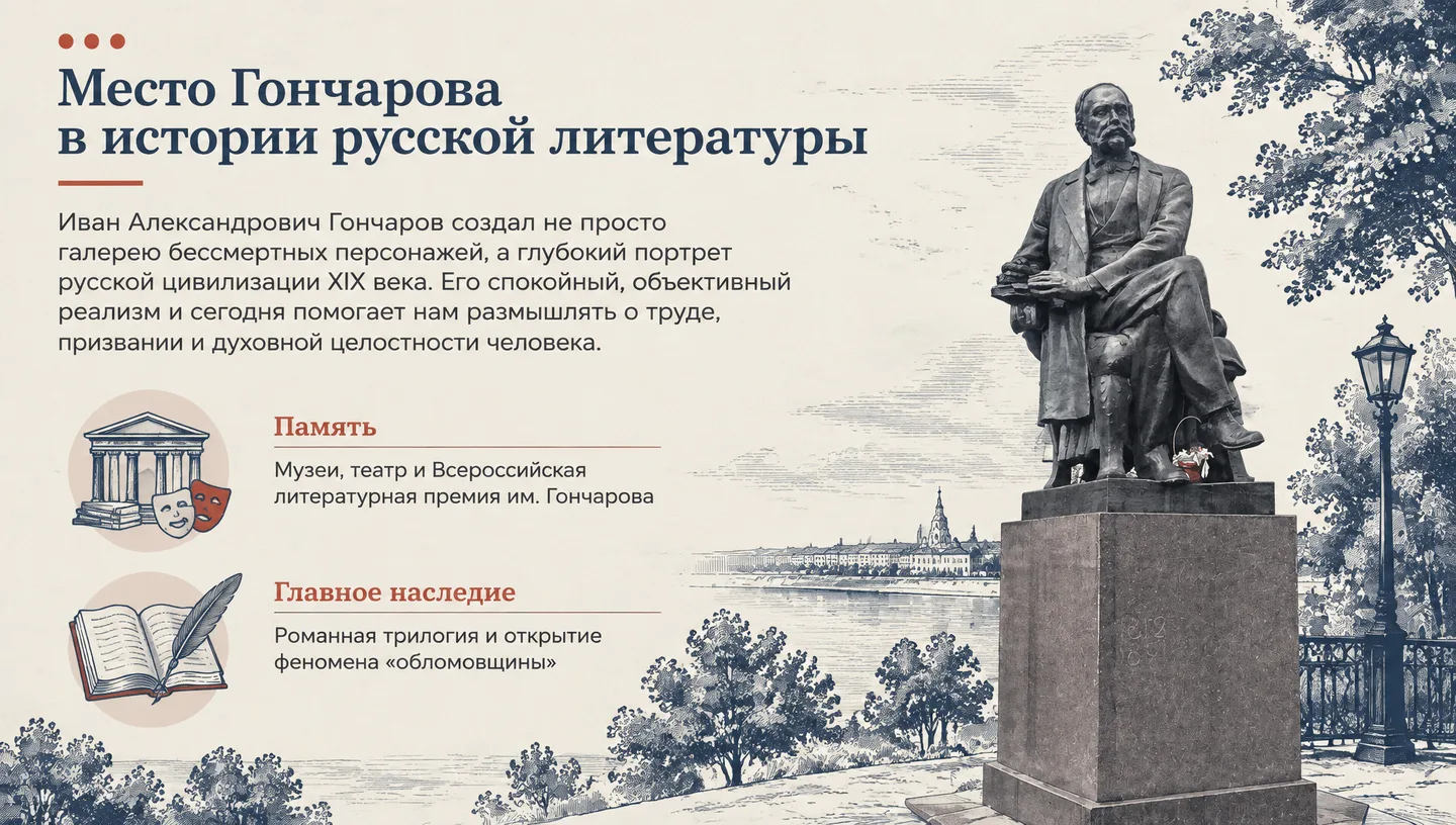 Место Гончарова в истории русской литературы