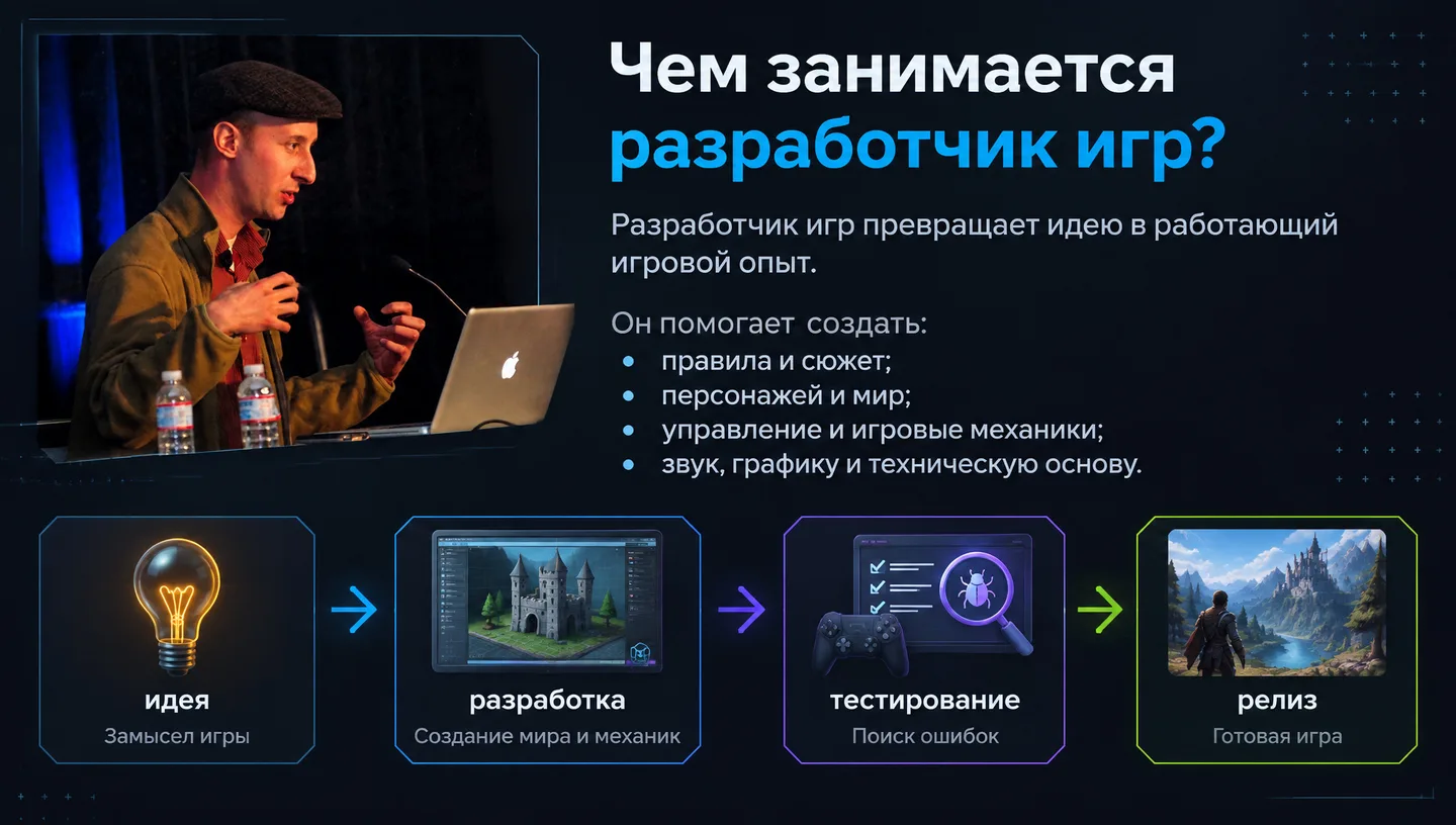 Чем занимается разработчик игр?