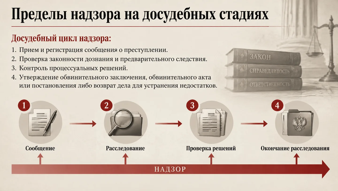Пределы надзора на досудебных стадиях