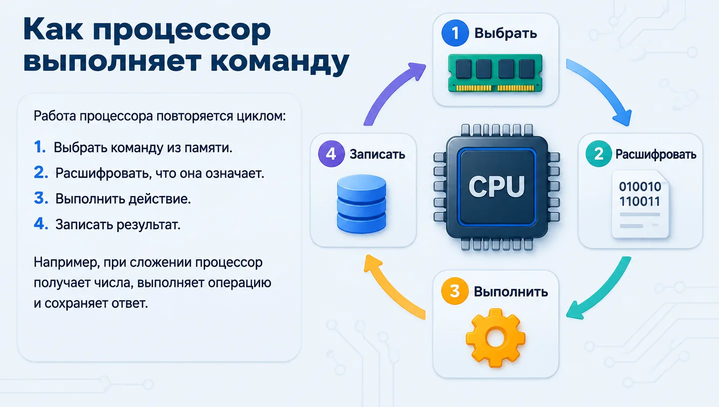 Как процессор выполняет команду