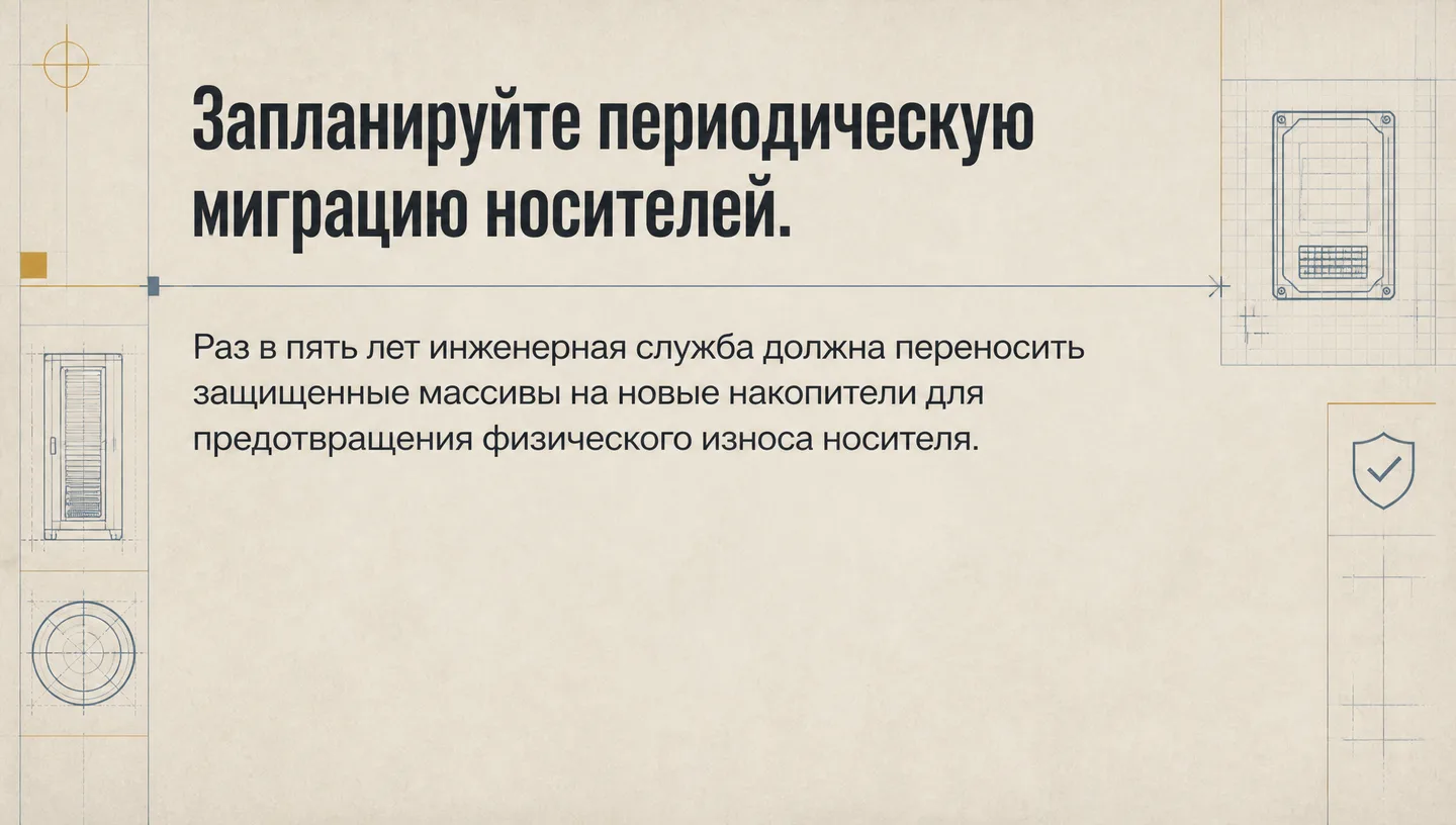Запланируйте периодическую миграцию носителей