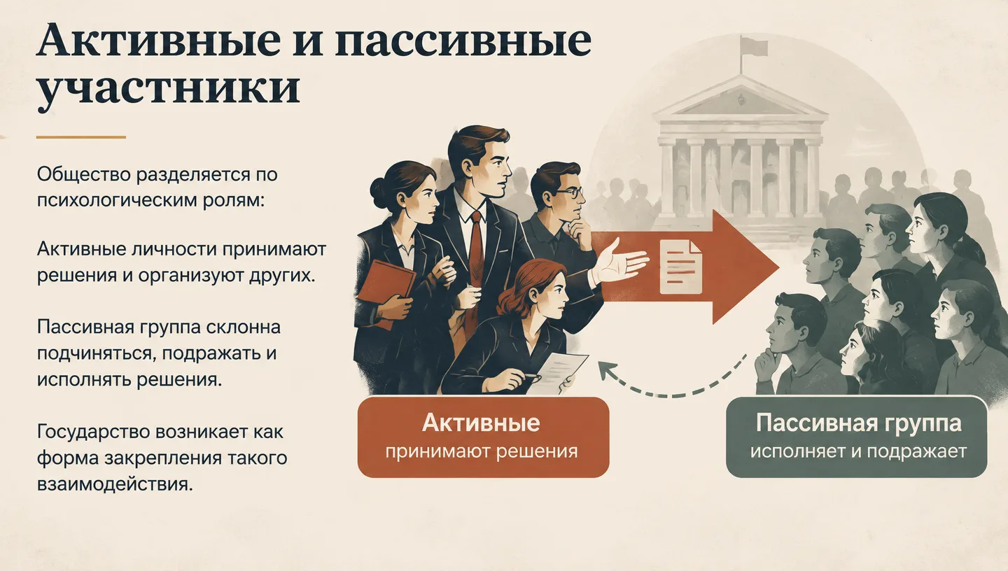 Активные и пассивные участники