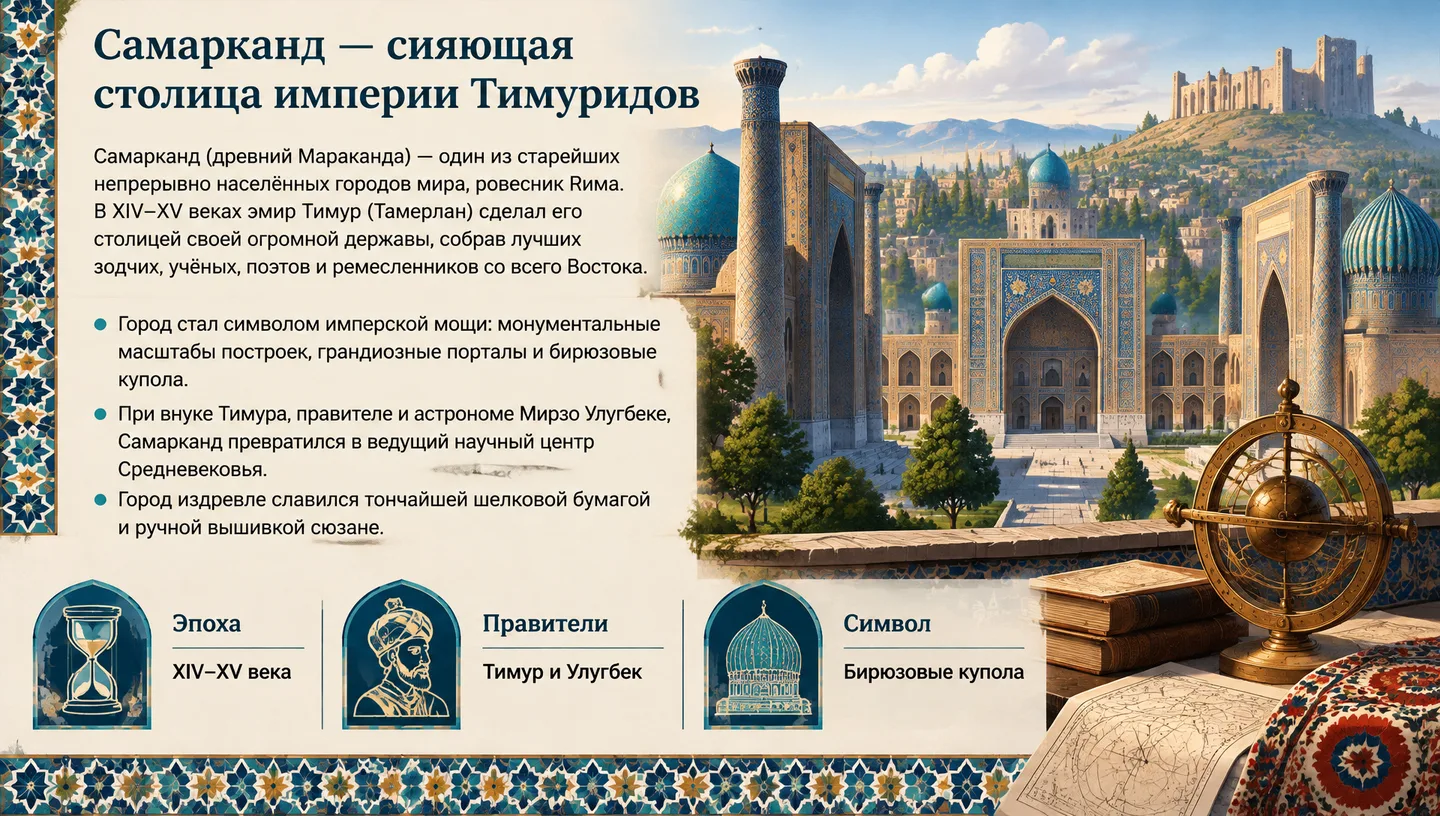 Самарканд — сияющая столица империи Тимуридов