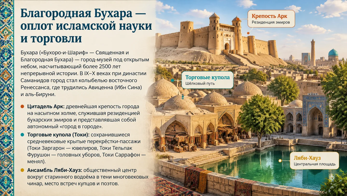 Благородная Бухара — оплот исламской науки и торговли