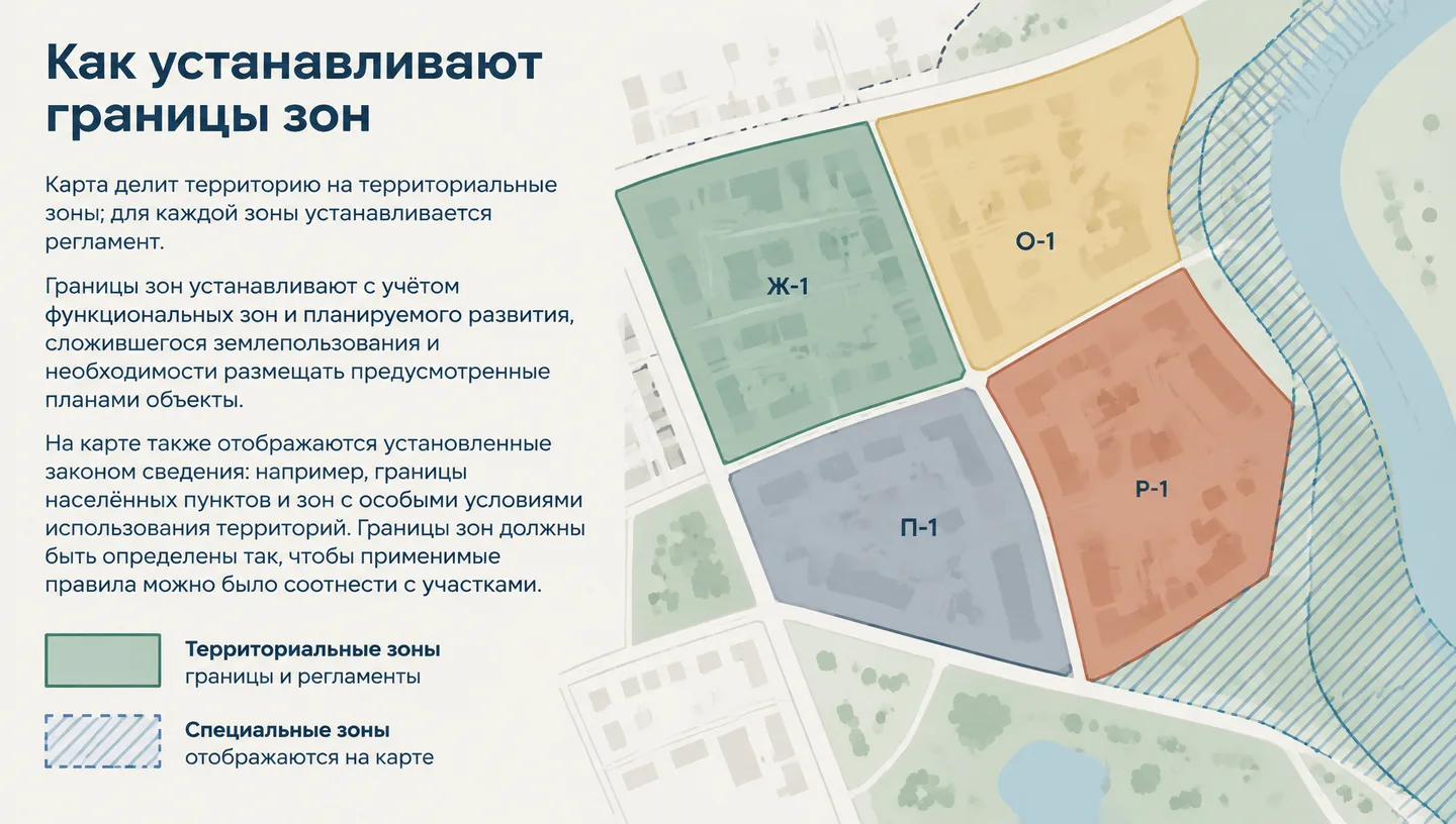 Как устанавливают границы зон