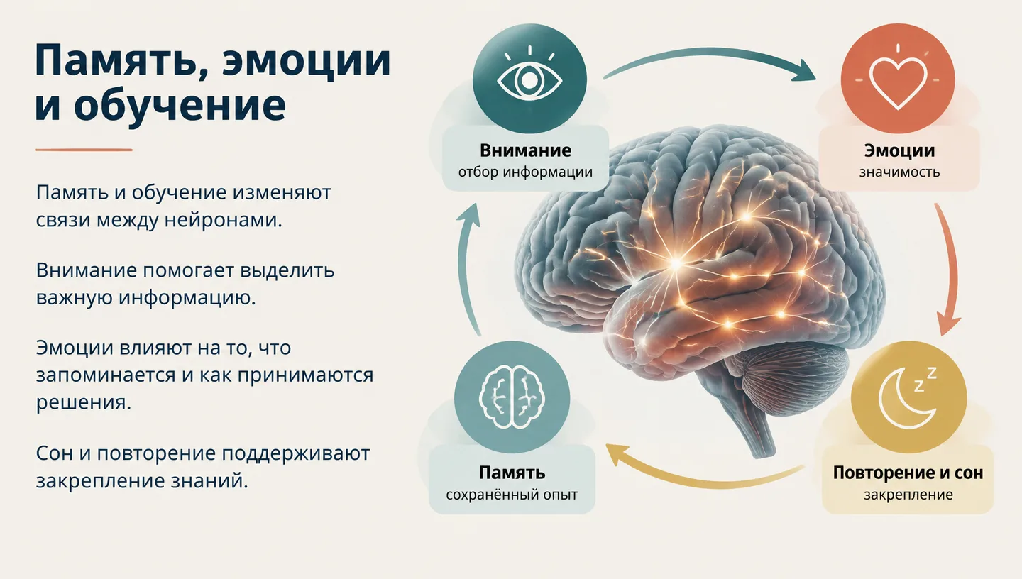 Память, эмоции и обучение