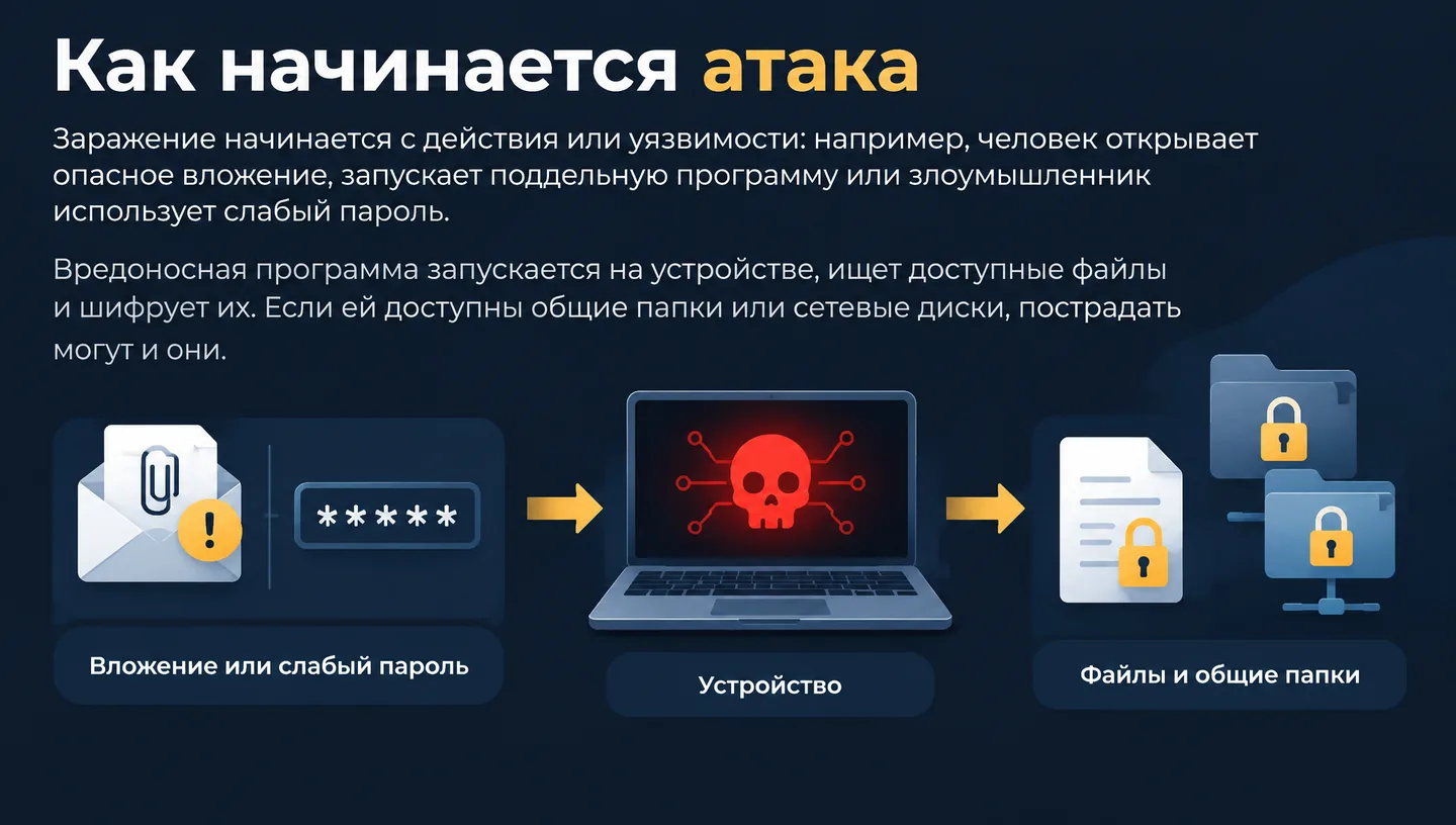 Как начинается атака
