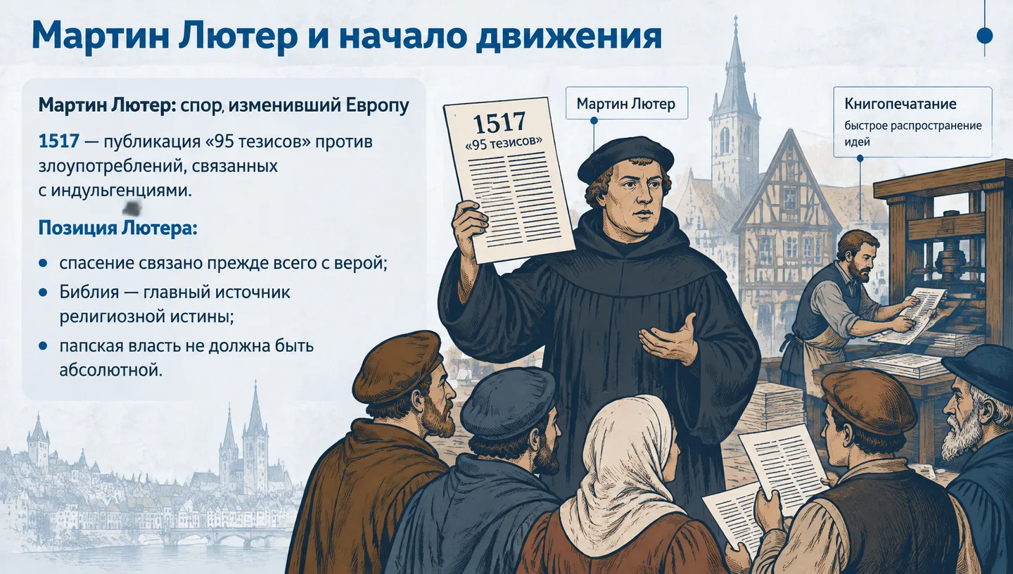 Мартин Лютер и начало движения