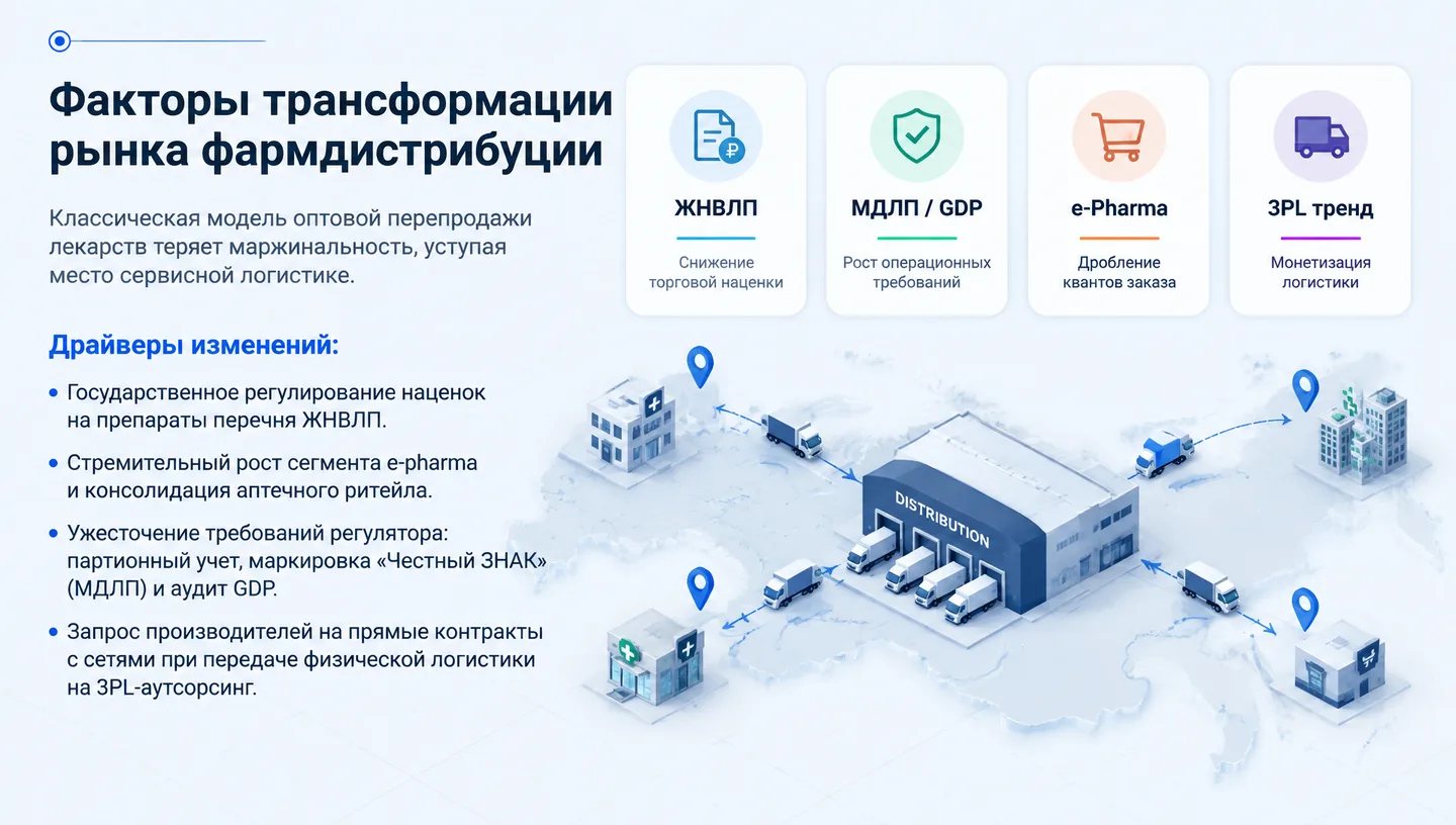 Факторы трансформации рынка фармдистрибуции