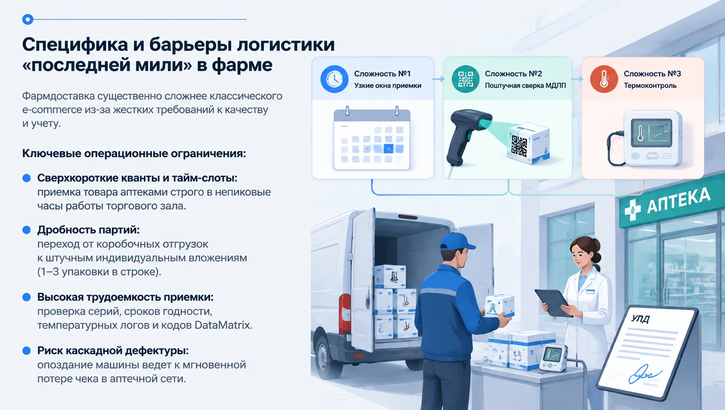Специфика и барьеры логистики «последней мили» в фарме