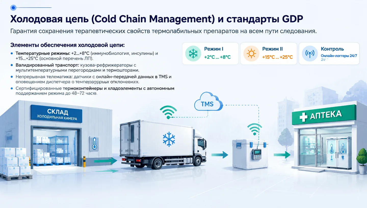 Холодовая цепь (Cold Chain Management) и стандарты GDP