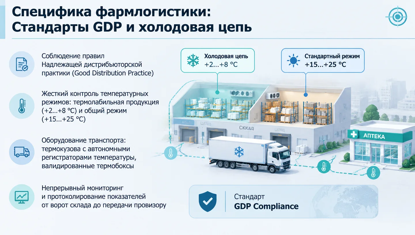 Специфика фармлогистики: Стандарты GDP и холодовая цепь