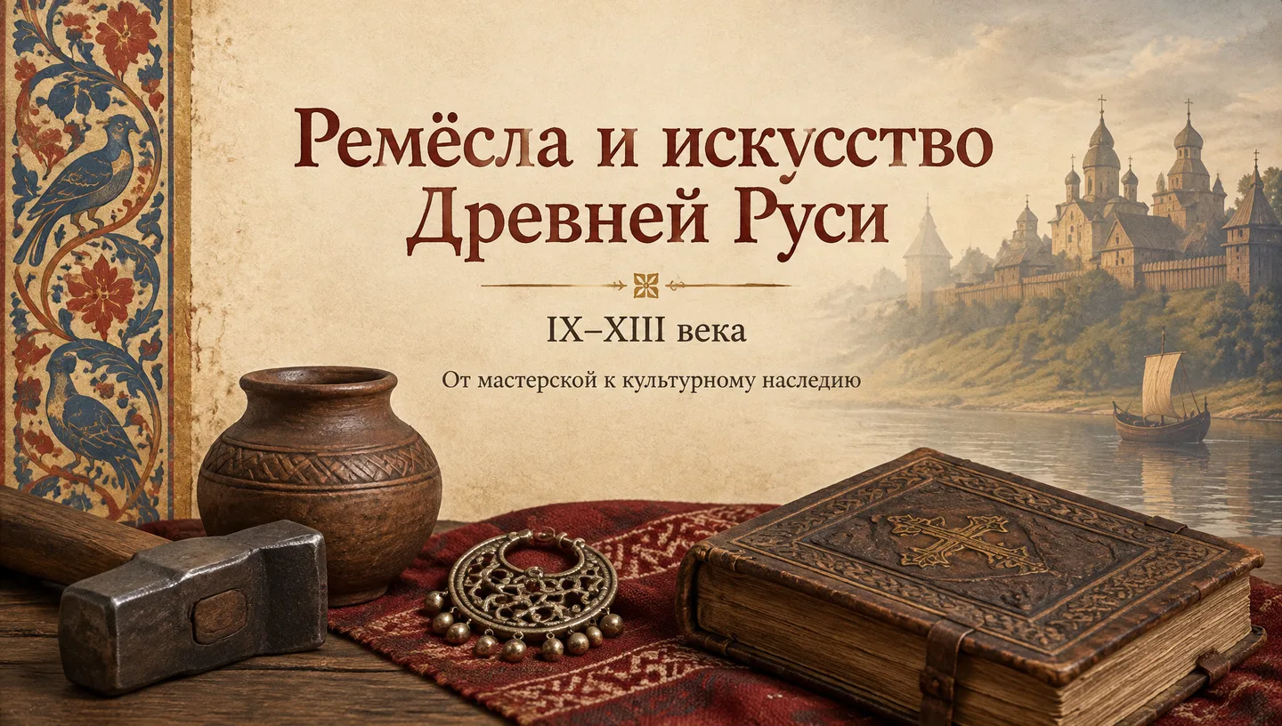 Первый слайд: Ремёсла и искусство Древней Руси