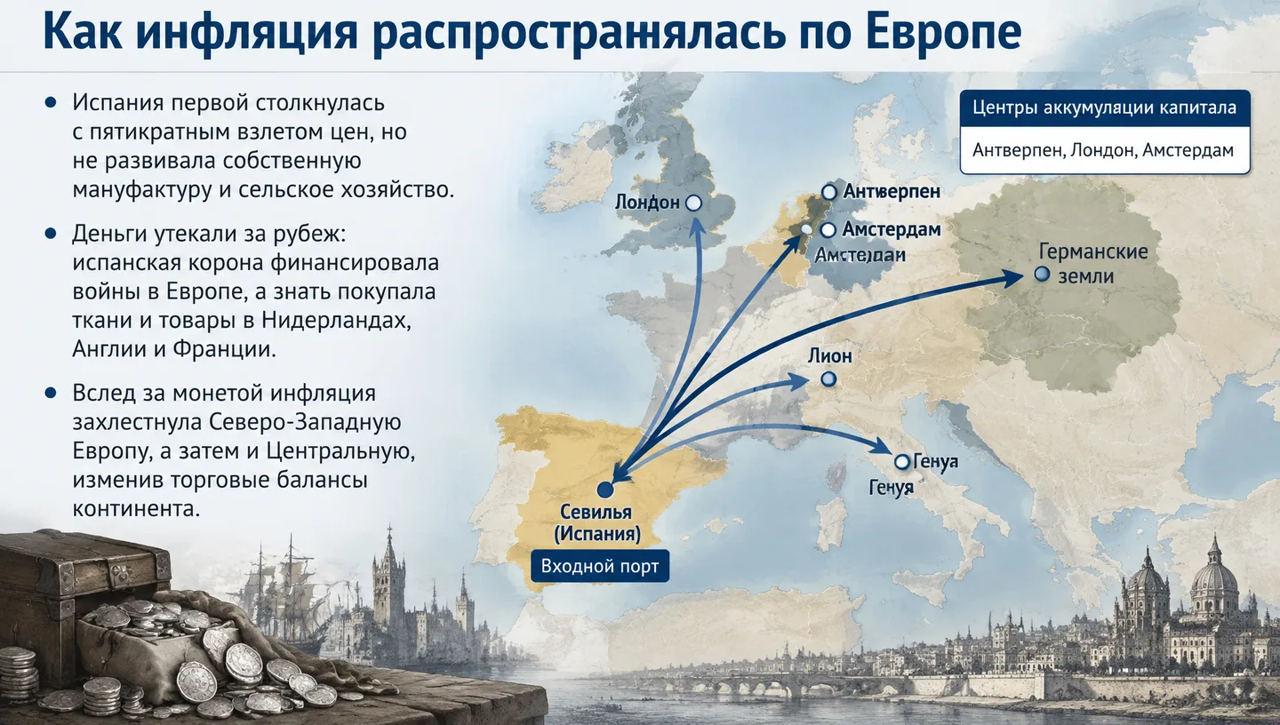Как инфляция распространялась по Европе
