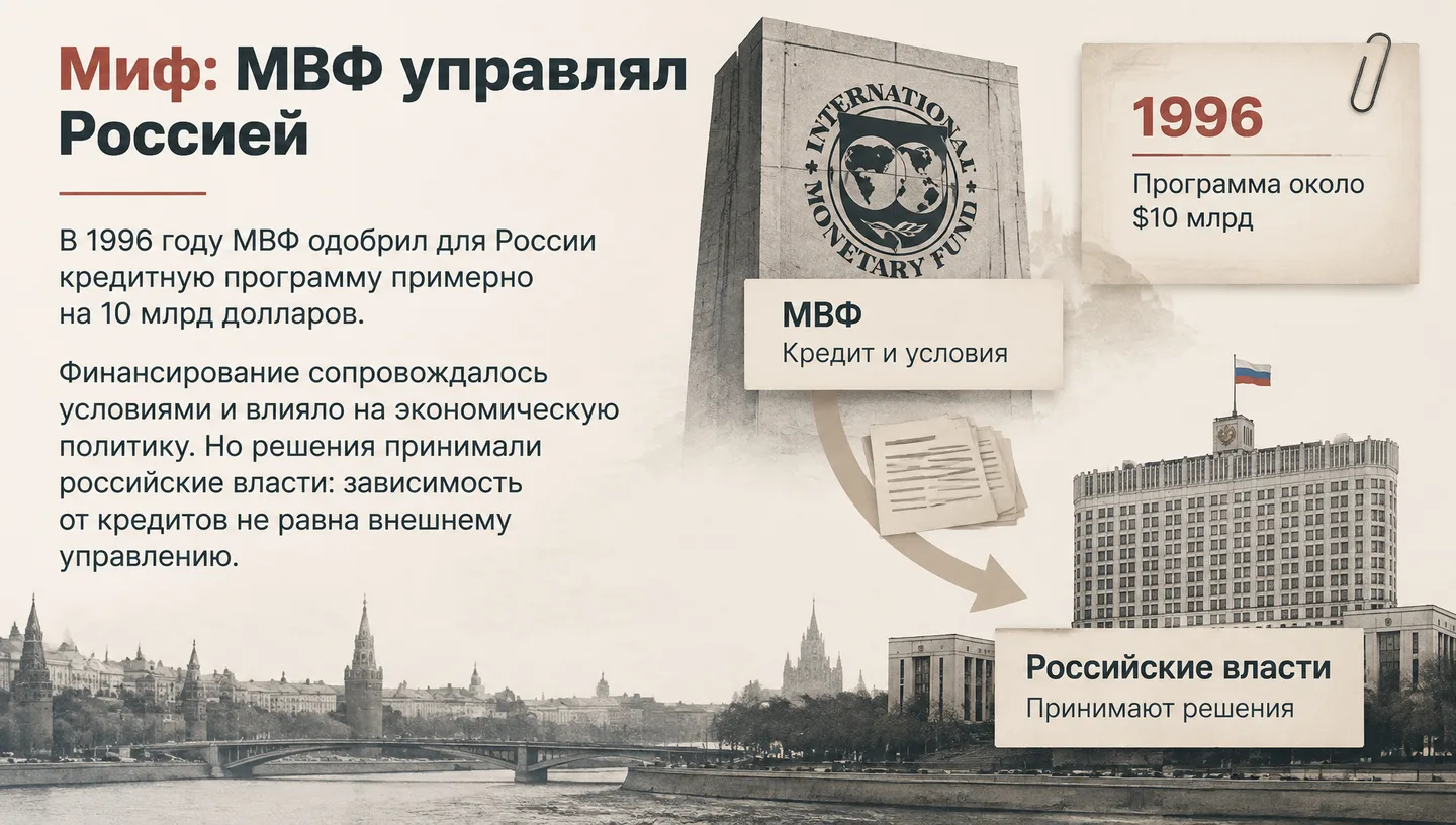 Миф: МВФ управлял Россией