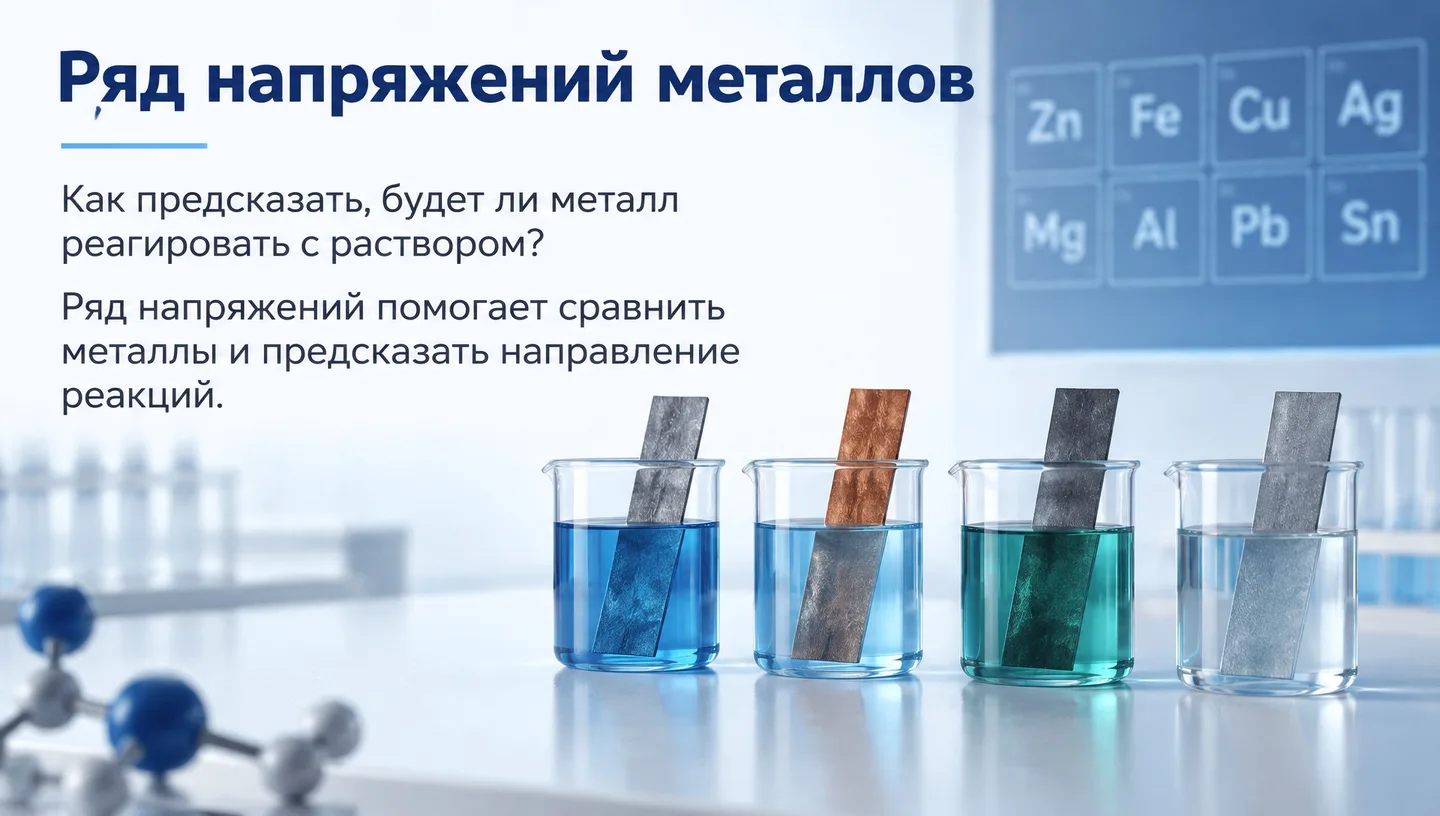 Первый слайд: Ряд напряжений металлов