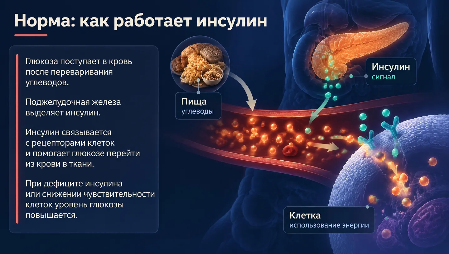 Норма: как работает инсулин