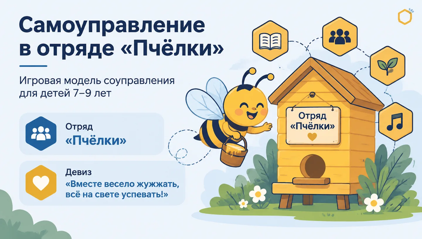Первый слайд: Самоуправление в отряде «Пчёлки»