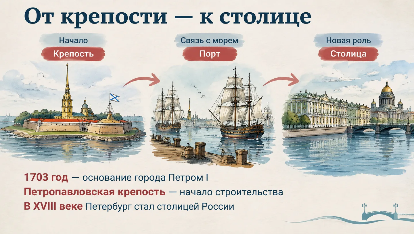 От крепости — к столице
