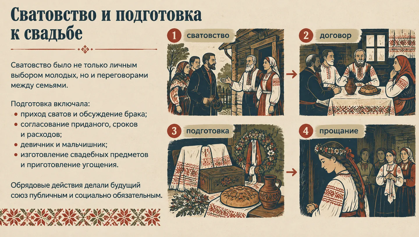 Сватовство и подготовка к свадьбе