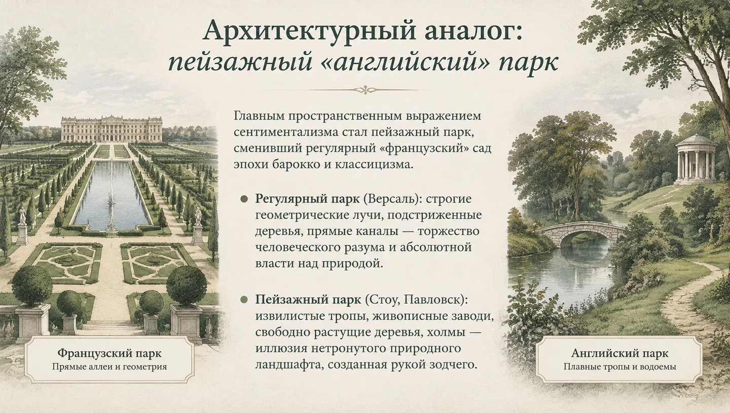 Архитектурный аналог: пейзажный «английский» парк