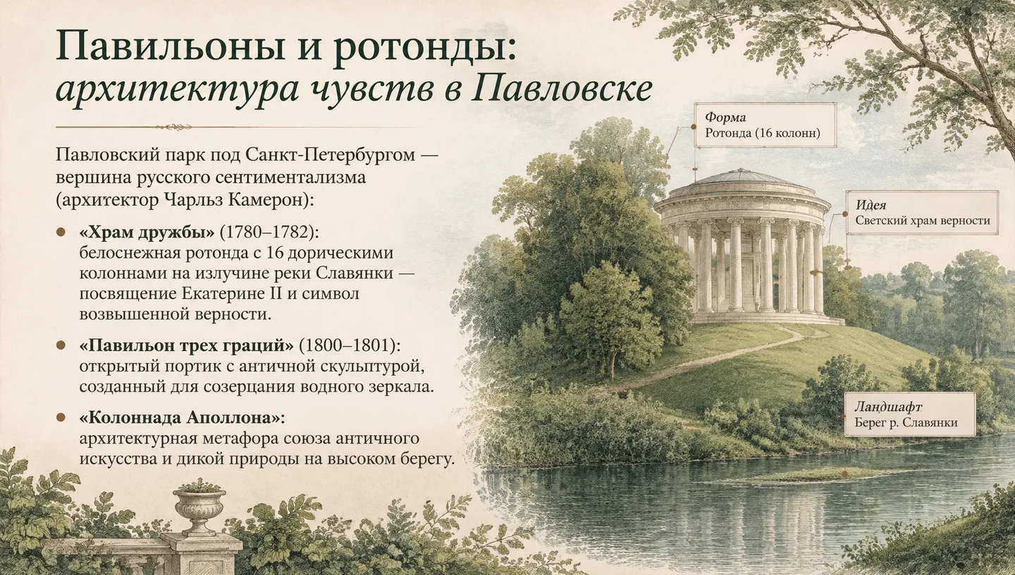Павильоны и ротонды: архитектура чувств в Павловске