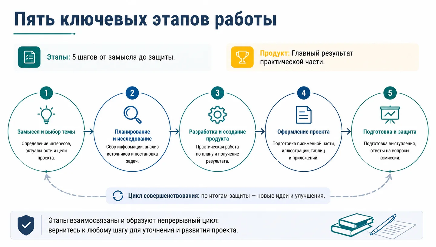 Пять ключевых этапов работы