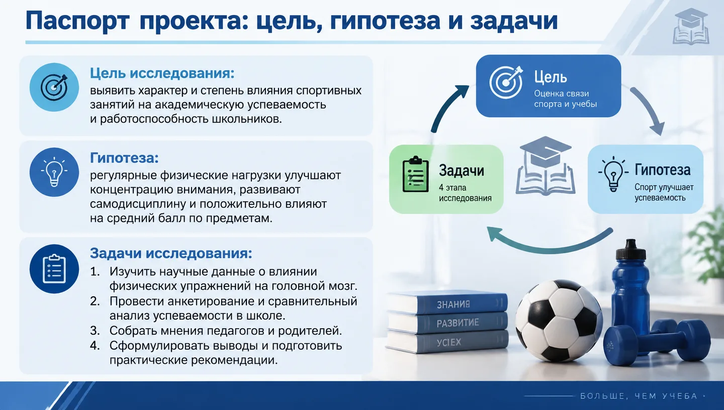 Паспорт проекта: цель, гипотеза и задачи