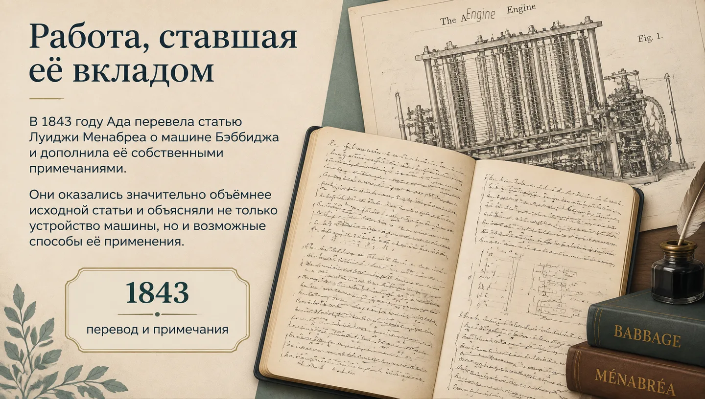 Работа, ставшая её вкладом