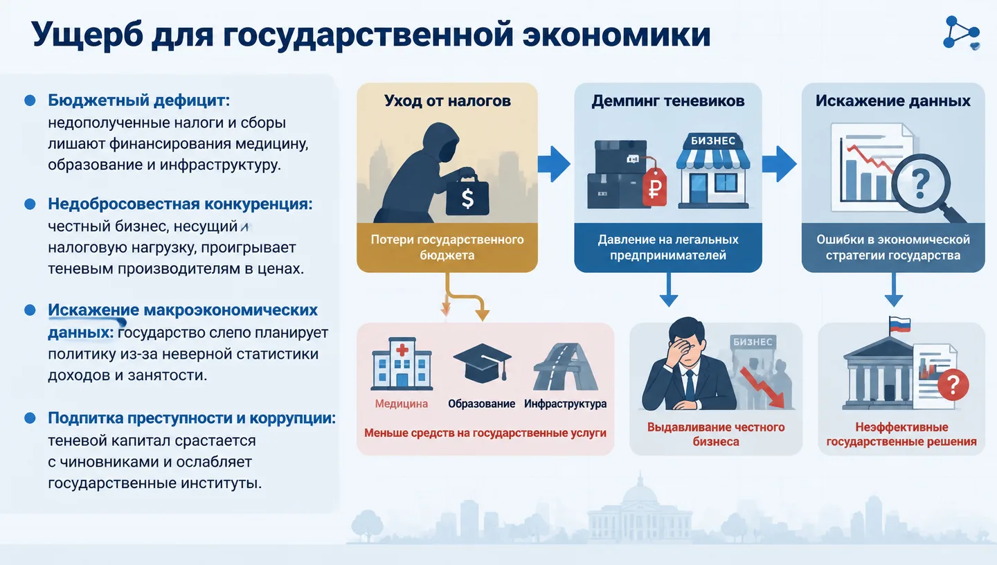 Ущерб для государственной экономики