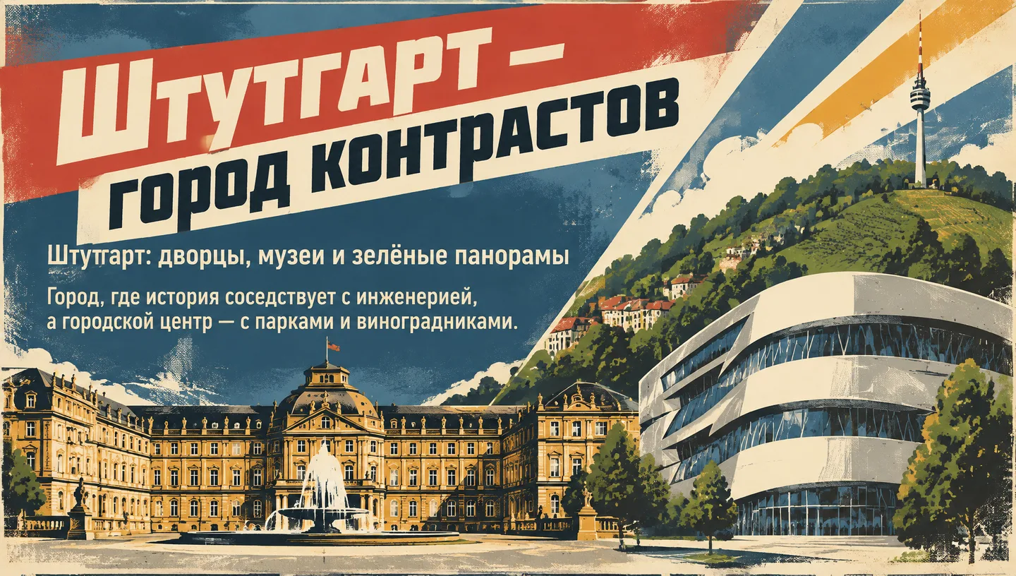 Первый слайд: Штутгарт — город контрастов