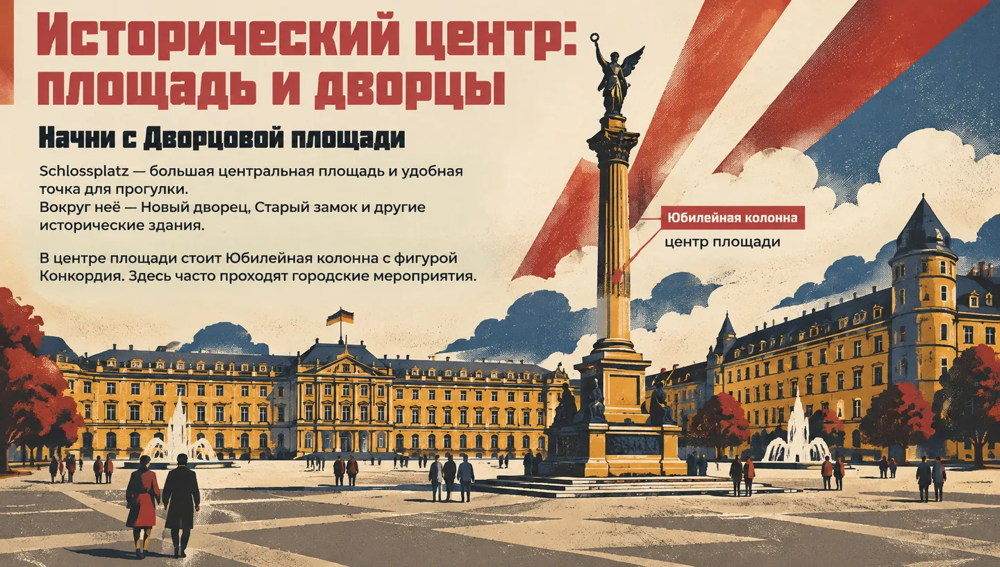 Исторический центр: площадь и дворцы