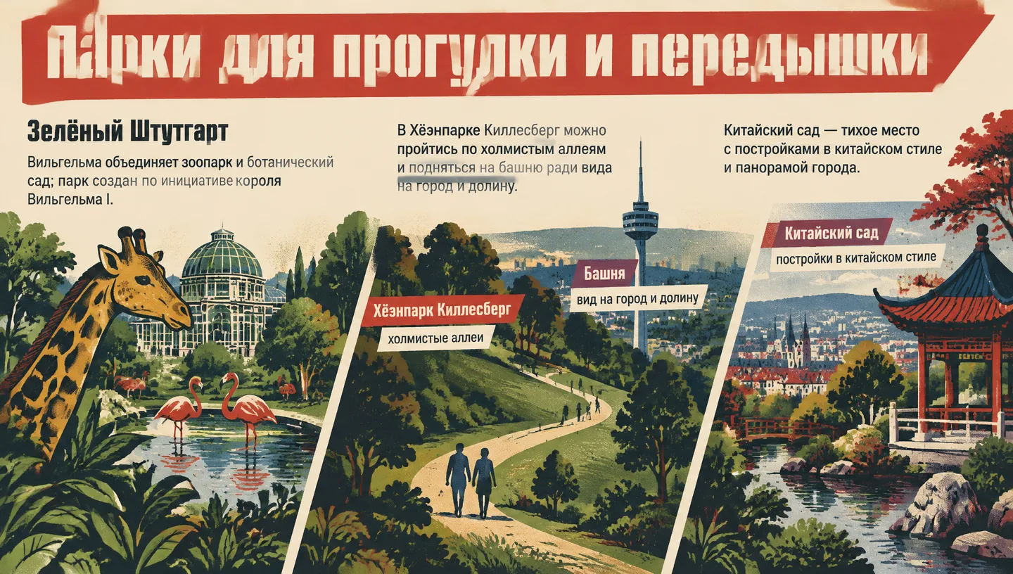 Парки для прогулки и передышки