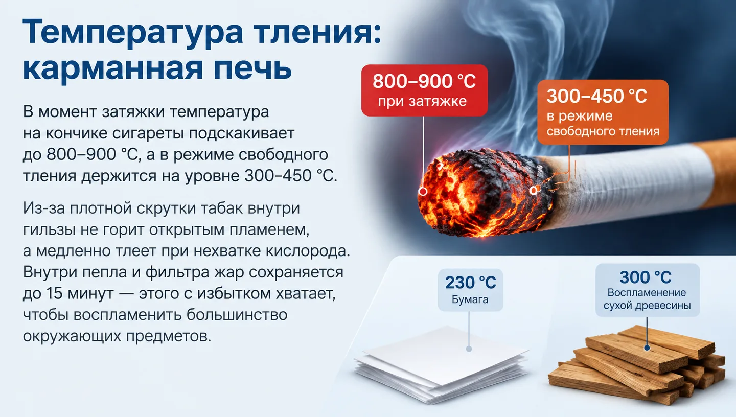 Температура тления: карманная печь