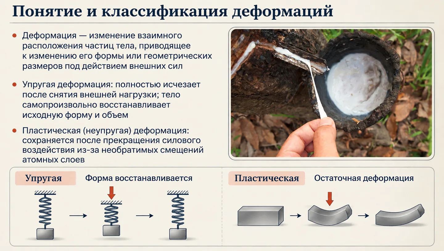 Понятие и классификация деформаций