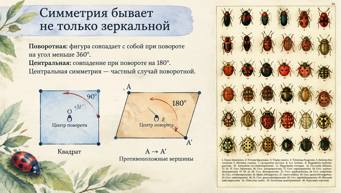 Симметрия бывает не только зеркальной