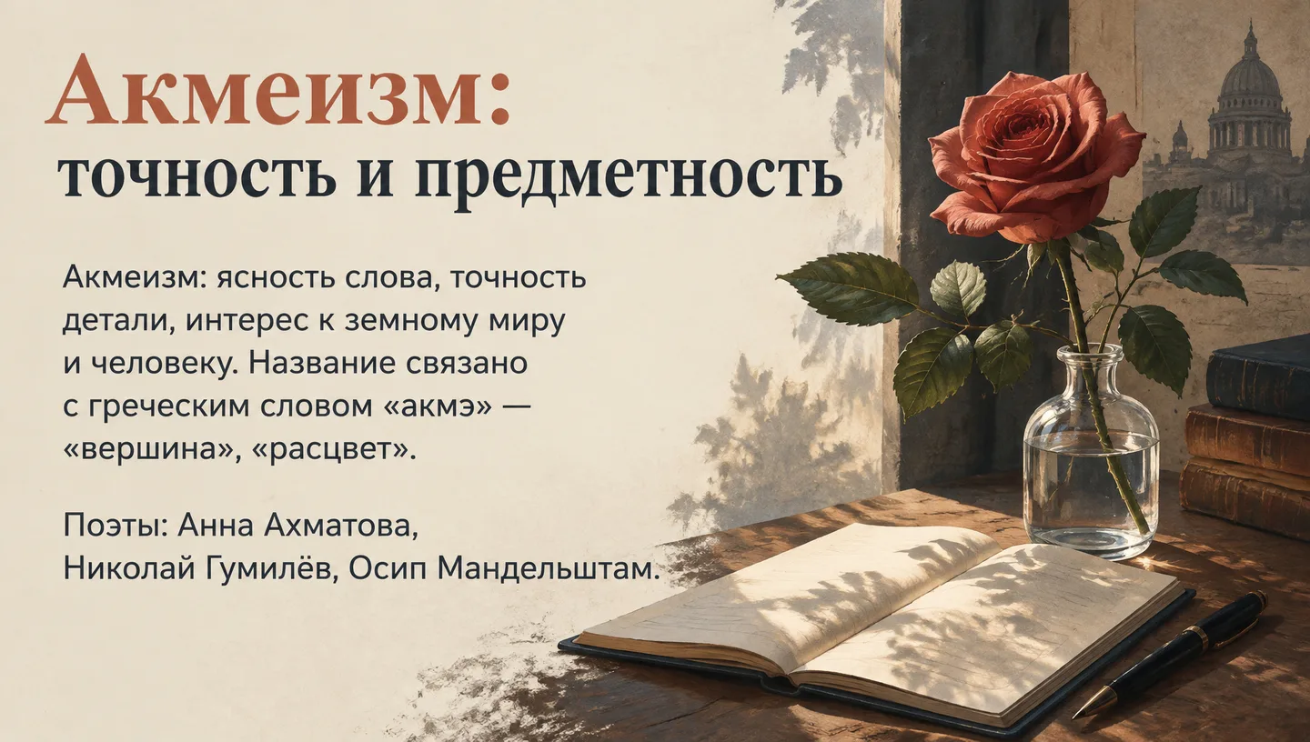 Акмеизм: точность и предметность